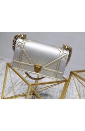 Dior Small Diorama flap bag calfskin M0421 silver HV09234Av26