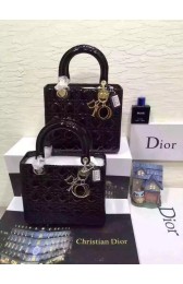 Dior Small Lady Dior Bag Patent Leather 5502 Black HV06171Zw99