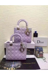 Dior Small Lady Dior Bag Patent Leather 5502 Light Purple HV00314vK93