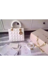 Dior Small Lady Dior Bag Patent Leather 5502 White HV10926su78