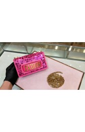 DIOR WITH CHAIN SMOOTH CALFSKIN EMBROIDERED WITH A MOSAIC OF MIRRORS M900 rose HV06193nQ90