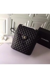 Fake 1:1 Chanel original Sheepskin Leather knapsack 91122 black HV08852YK70
