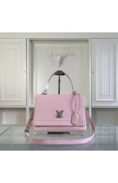 Fake 1:1 Louis Vuitton original litchi leather tote bag 50250 pink HV10312YK70