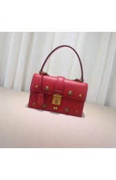 Fake 2017 gucci original leather top handle bag 421997 red HV09065QF99