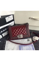 Fake Boy Chanel Flap Bag Original Sheepskin Leather A67085 red HV01321lF58