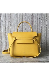 Fake Celine mini Belt Bag Original Calf Leather A98310 yellow HV02366qZ31