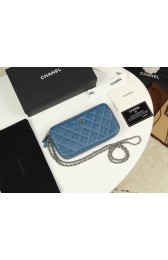 Fake Chanel Calfskin & Gold-Tone Metal A82527 blue HV11495pE71