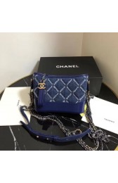 Fake Chanel gabrielle small hobo Denim bag A91810 blue HV04994kw88