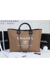 Fake Chanel Medium Canvas Tote Shopping Bag 2042 apricot HV03833yQ90