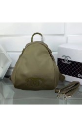 Fake Chanel nylon Backpack A696814 Khaki HV00545EQ38