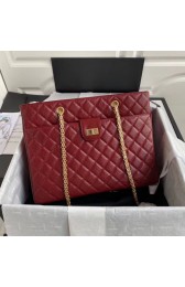 Fake Chanel Original Lather Shopping bag AS6611 red HV00658Lh27