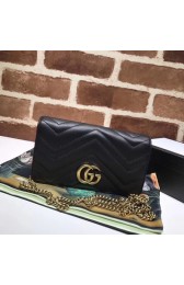 Fake Gucci GG Mini Shoulder Bag 448426 black HV08048Hj78