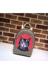 Fake Gucci GG soft supreme cat print backpack 495621 red HV07837xR88