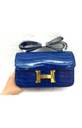 Fake Hermes Constance Bag Croco Leather 3327 Royal Blue HV01640pE71