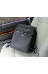 Fake Prada nylon backpack 0665 black HV06705EQ38