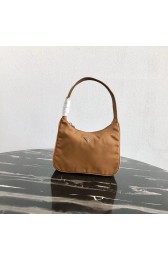 Fake Prada Re-Edition nylon Tote bag MV519 brown HV00911Qv16