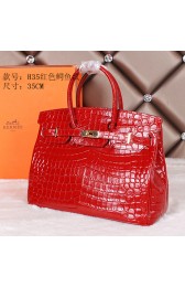 Fashion 2015 Hermes H35 winter best-selling model crocodile gold chain red HV00681wc24