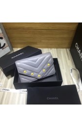 Fashion Chanel Original Lambskin & Gold-Tone Metal C33814 Gray HV03354OM51