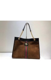 Fashion Gucci Large tote with tiger head 537219 brown HV02469Of26