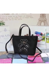 Fashion Prada Nylon cloth casual bag N2835 black HV06274OM51