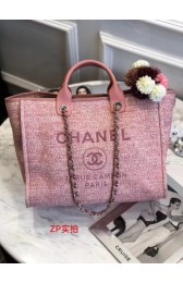 First-class Quality Chanel Original Canvas Leather Tote Shopping Bag 92298 pink HV05333fm32