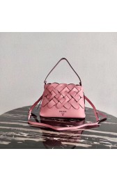 First-class Quality Prada Leather Prada Tress Handbag 1BA290 pink HV08747Sf41