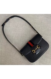 Gucci 1955 textured leather shoulder bag 602204 black HV01160qM91