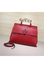 Gucci Bamboo Daily Leather Top Handle Bags 370830 red HV08816Il41