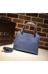 Gucci Bamboo Shopper Tote Bag Calfskin Leather 336032 Light blue HV02218Ea63
