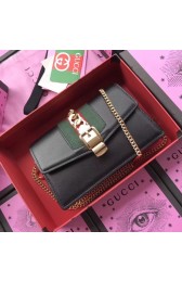 Gucci Calfskin Leather mini Shoulder Bag 94642 Black HV00083fj51