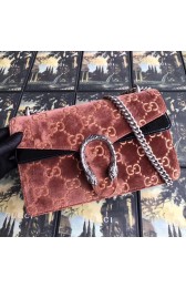 Gucci Dionysus GG velvet small shoulder bag 400249 Brown HV05208MO84