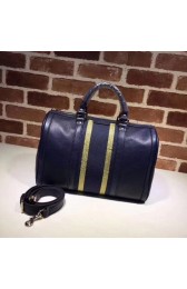 Gucci GG Calfskin Leather Boston Bag 247205 dark blue HV03043LG44