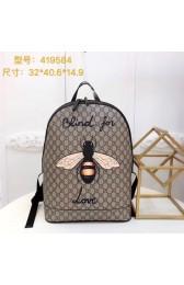 Gucci GG Canvas Backpack 419584 honeybee HV00812vN22
