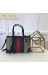Gucci GG Canvas Top Handle Bags 353116 Chocolates HV09499Lp50
