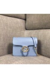 Gucci GG Cowhide top quality Shoulder Bag 510304 Sky blue HV08862iZ66