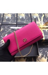 Gucci GG Marmont leather chain wallet 546585 rose HV01753Gw67