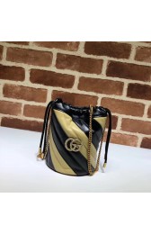 Gucci GG Marmont mini bucket bag 575163 black&apricot HV08180rd58