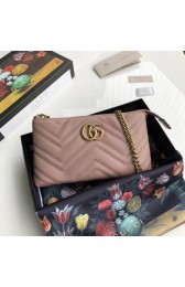 Gucci GG Marmont mini chain bag 443447 Deep pink HV10053Yo25