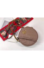 Gucci GG Marmont mini round shoulder bag 550154 Pink HV03346Lo54