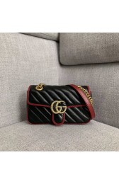 Gucci GG Marmont small shoulder bag 446744 black HV06595VF54