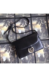 Gucci GG Original Leather Shoulder Bag 589474 Black HV06245Eb92