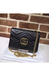 Gucci GG original mini calfskin shoulder bag 474575 black HV04136wv88