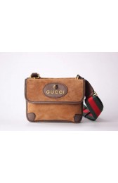 Gucci GG Supreme messenger bag 501050 Chestnut suede HV03052JD28