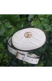 Gucci Marmont matelasse leather belt bag 476434 white HV00585mm78