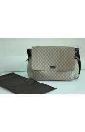 Gucci Messenger Diaper Bag GG Plus 211131 Grey HV11170JD63