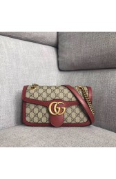 Gucci Ophidia GG Supreme small shoulder bag 443497 red HV08857pk20