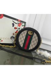 Gucci Ophidia mini GG round shoulder bag 171285 black HV02789nB26