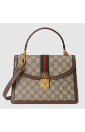 Gucci Ophidia small top handle bag with Web 651055 brown HV10430NP24