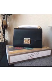 Gucci Padlock Shoulder Bag calfskin leather 409486 black HV01879Lp50