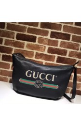 Gucci Print half-moon hobo bag 523588 black HV11537gE29